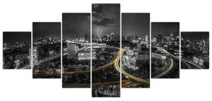 Nočné mesto - obraz (Obraz 210x100cm)