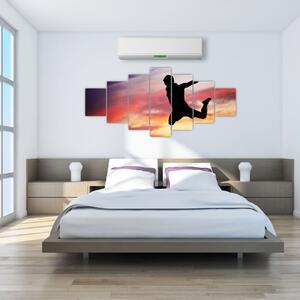 Obraz skákajúceho muža (Obraz 210x100cm)