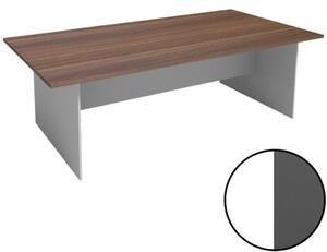 Rokovací stôl PRIMO FLEXI, 2400 x 1200 mm, hranatý, biela/grafitová