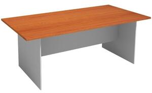 Rokovací stôl PRIMO FLEXI 2000 x 1000 mm, hranatý, sivá / buk