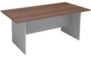 Rokovací stôl PRIMO FLEXI 1800 x 900 mm, hranatý, sivá / orech