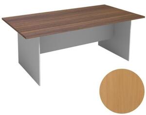 Rokovací stôl PRIMO FLEXI 2000 x 1000 mm, hranatý, sivá / buk