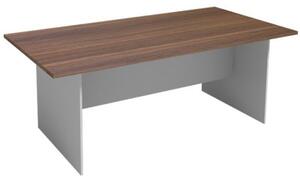 Rokovací stôl PRIMO FLEXI 2000 x 1000 mm, hranatý, sivá / orech