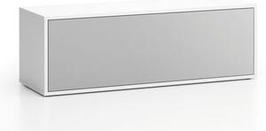 Nízka skrinka LAYERS, výklopná, 1200 x 400 x 394 mm, biela / sivá