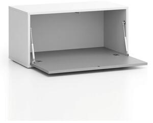 Nízka skrinka LAYERS, výklopná, 800 x 400 x 394 mm, biela/sivá