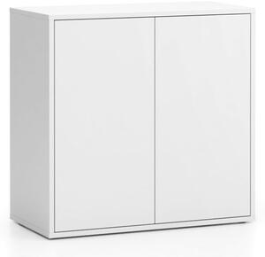 Kancelárska skrinka s dverami LAYERS, krátka, 800 x 400 x 777, biela