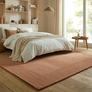 Flair Rugs koberce Kusový ručne tkaný koberec Tuscany Textured Wool Border Orange - 120x170 cm