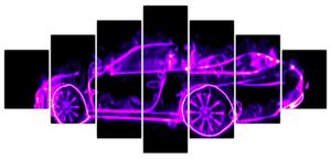 Obraz - horiace auto (Obraz 210x100cm)