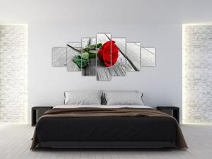 Moderný obraz - ruža (Obraz 210x100cm)