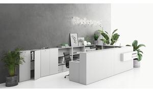 Kancelársky pracovný stôl SEGMENT, 1620 x 800 x 750 mm, biela