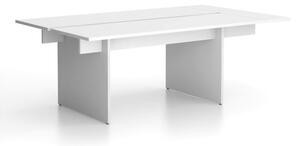 Stôl jednací SOLID + 1x prísed, 2100 x 1250 x 743 mm, biela