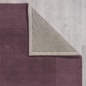 Flair Rugs koberce Kusový ručne tkaný koberec Tuscany Textured Wool Border Purple - 160x230 cm