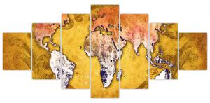 Obraz mapy sveta (Obraz 210x100cm)