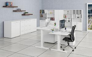 Kancelárska komoda k stolu PRIMO WHITE, 740 x 600 x 420 mm, biela