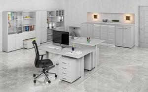 Kancelárska komoda k stolu PRIMO GRAY, 740 x 600 x 420 mm, sivá
