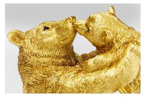 Bear Lucky Mom dekorácia zlatá 27 cm