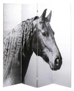 Beauty Horses paraván čierno-biely 160x180 cm