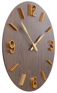 Bruno nástenné hodiny zlato-hnedé Ø50 cm