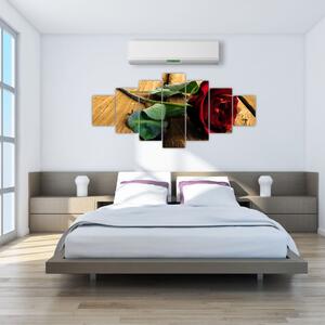 Ležiaci ruža - obraz (Obraz 210x100cm)