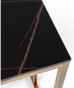 Cesaro konzolový stolík hnedo-čierny 160x80 cm