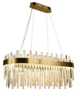 LED Stmievateľný luster na lanku LED/100W/230V 3000-6500K zlatá + diaľkové ovládanie