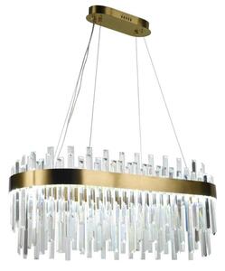 LED Stmievateľný luster na lanku LED/100W/230V 3000-6500K zlatá + diaľkové ovládanie
