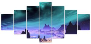 Abstraktný obraz hôr (Obraz 210x100cm)