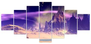 Abstraktný obraz hôr (Obraz 210x100cm)