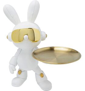Cool Bunny dekorácia bielo-zlatá 27 cm