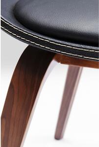 Costa Walnut stolička s lakťovou opierkou čierna/ hnedá