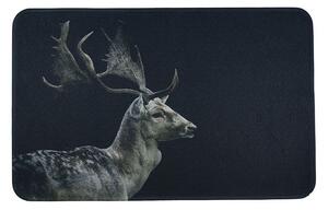 Čierna podlahová rohožka s danielom Deer - 75*50*1cm