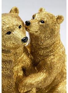 Cuddly Bears dekorácia zlatá 16 cm