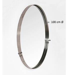Curve Round zrkadlo mosadzné Ø100 cm