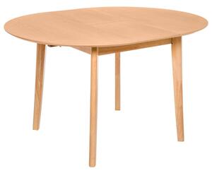 MUZZA Rozkladací jedálenský stôl nalia Ø 100 (130 x 100) cm prírodný