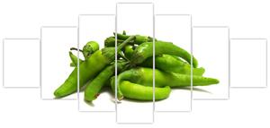 Zelené papričky - obraz (Obraz 210x100cm)