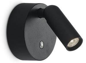 IDEAL LUX 350240 BEAN AP ROUND RECHARGEABLE 3000K nástenné svietidlo čierne