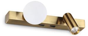 IDEAL LUX 336671 BINOMIO LED AP 3000K nástenné svietidlo mosadzné