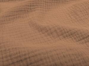 Biante Detské mušelínové posteľné obliečky do postieľky Nature MSN-017 Svetlo hnedé Do postieľky 100x135 a 40x60 cm