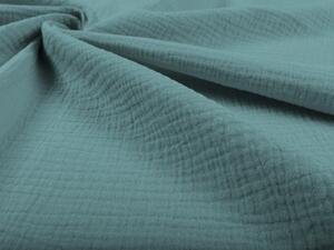 Biante Mušelínové posteľné obliečky Nature MSN-019 Pastelovo modrozelené Predĺžené 140x220 a 70x90 cm