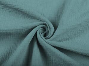Biante Detské mušelínové posteľné obliečky do postieľky Nature MSN-019 Pastelovo modrozelené Do postieľky 90x120 a 40x60 cm