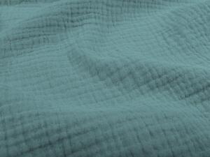 Biante Detské mušelínové posteľné obliečky do postieľky Nature MSN-019 Pastelovo modrozelené Do postieľky 90x120 a 40x60 cm