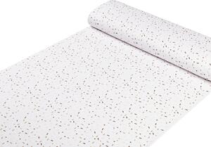 Biante Detské bavlnené posteľné obliečky do postieľky Sandra SA-396 Hnedo-béžové konfety na bielom Do postieľky 100x135 a 40x60 cm