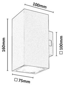 Rabalux 77215 - LED vonkajšie nástenné svietidlo URFA 18W/230V 2700/4000/6500K IP65
