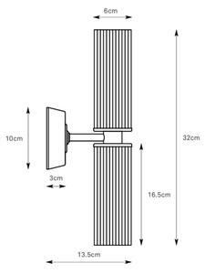 Markslöjd 109236 - Kúpeľňové nástenné svietidlo RIMINI 2xG9/20W/230V IP44 mosadz