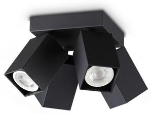 IDEAL LUX 371313 DYNAMITE PL4 SQUARE stropné svietidlo čierne