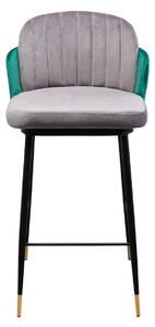 Hojas barová stolička sivá