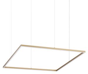 IDEAL LUX 370538 ORACLE SLIM SP D090 SQUARE 3000K závesné svietidlo mosadzné
