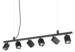 IDEAL LUX 371412 DYNAMITE SP6 SQUARE závesné svietidlo čierne