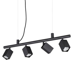 IDEAL LUX 371382 DYNAMITE SP4 SQUARE závesné svietidlo čierne