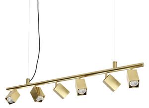 IDEAL LUX 371429 DYNAMITE SP6 SQUARE závesné svietidlo mosadzné